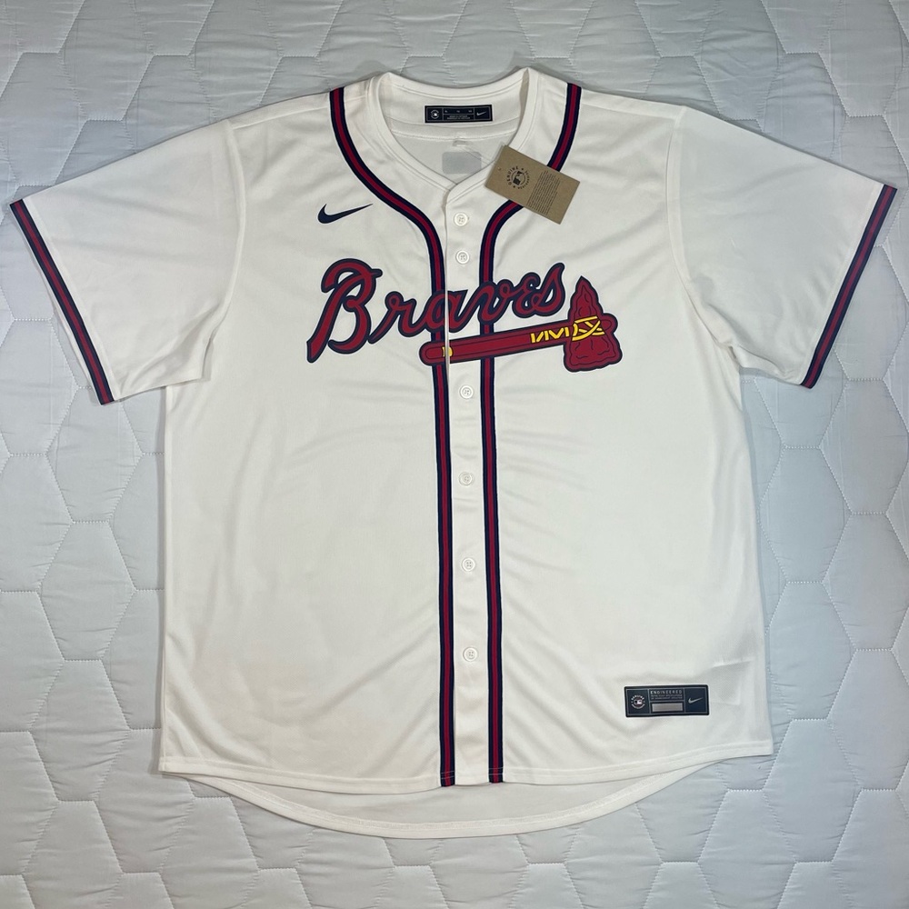Men’s Nike Atlanta Braves MLB Jersey White Size XL